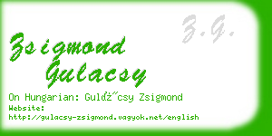 zsigmond gulacsy business card